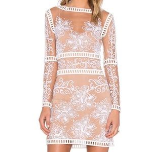 For Love & Lemons Desert Nights White Mini Dress